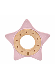 Деревянная игрушка с силиконовыми деталями для зубов Star PINK /3020583/